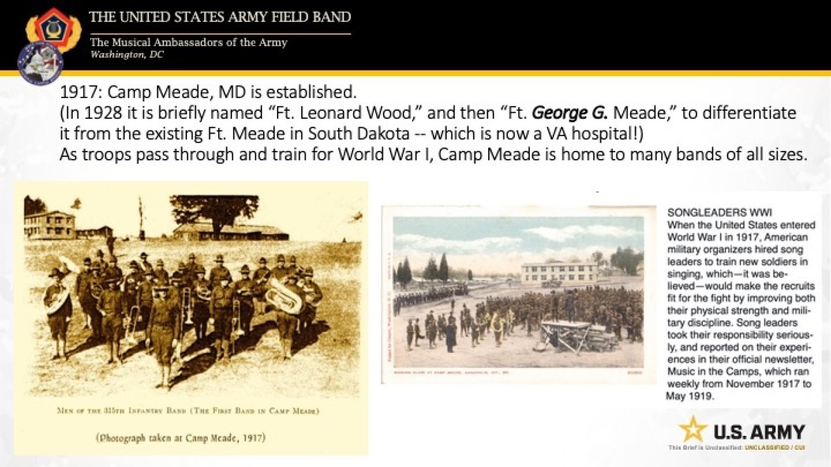 Preview for Overview - History of the Field Band
